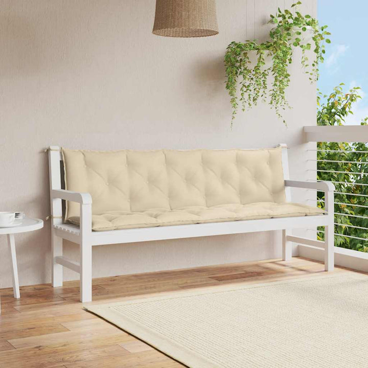 Bänkdyna För Trädgården Gräddvit 100X(50+50)X7 Cm Oxfordtyg