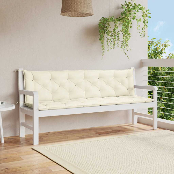 Bänkdyna För Trädgården Gräddvit 100X(50+50)X7 Cm Oxfordtyg