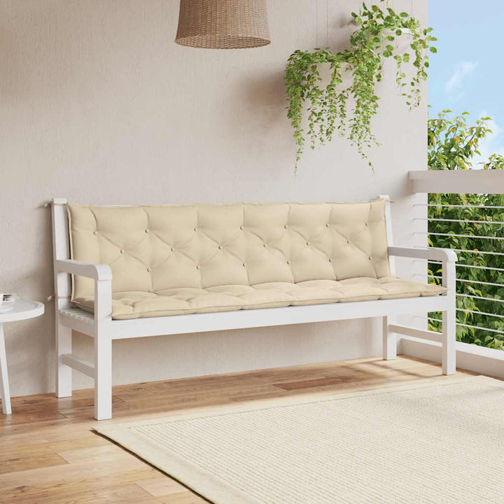 Bänkdyna För Trädgården Gräddvit 100X(50+50)X7 Cm Oxfordtyg