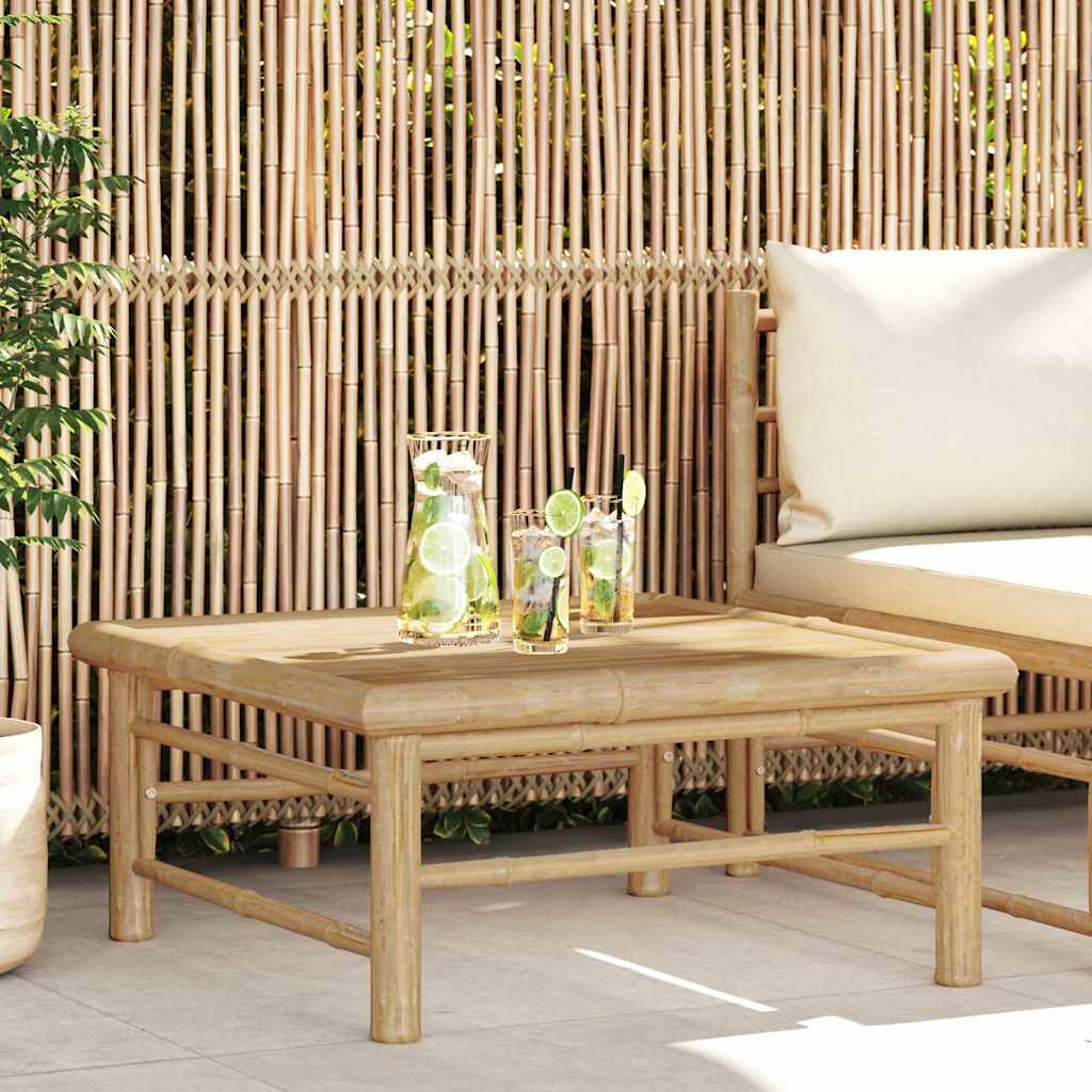 Loungegrupp För Trädgården Med A Dynor 2 Delar Bambu