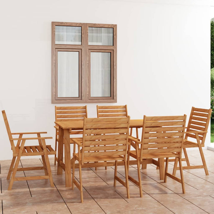 Matgrupp För Trädgården 7 Delar Akaciaträ