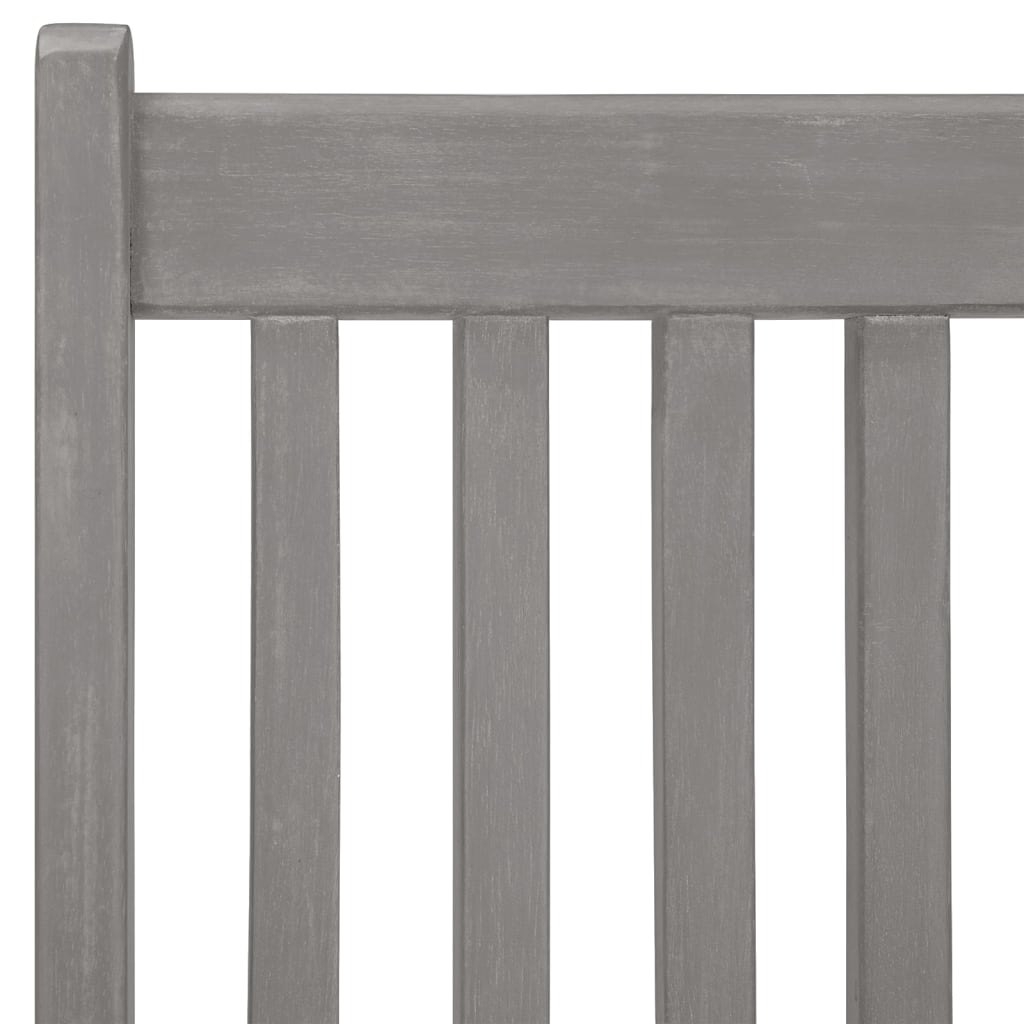 5-Delad Trädgårdsmatgrupp (150-200) X 100 Cm Massivt Akaciaträ Grå