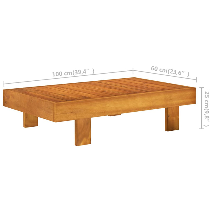 6-Delad Trädgårdsloungegrupp Med Kuddar 100X60 Cm Akaciaträ