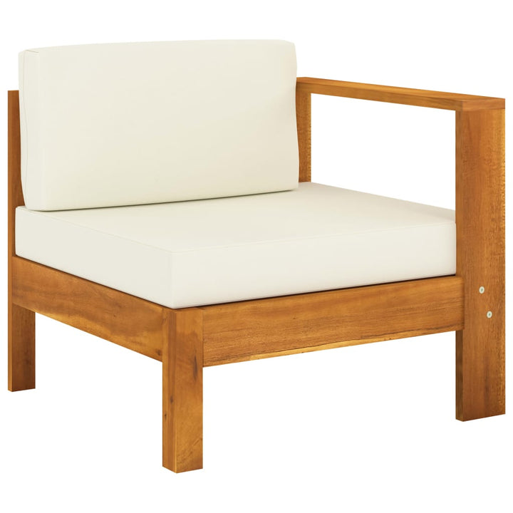 6-Delad Trädgårdsloungegrupp Med Kuddar 100X60 Cm Akaciaträ