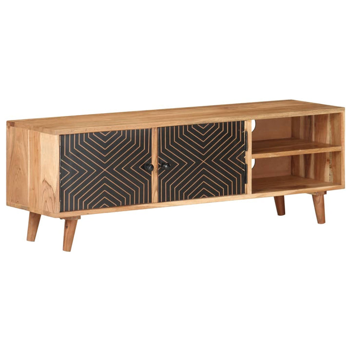 Tv-Bänk 115X30X39 Cm Massivt Akaciaträ