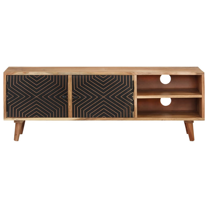 Tv-Bänk 115X30X39 Cm Massivt Akaciaträ