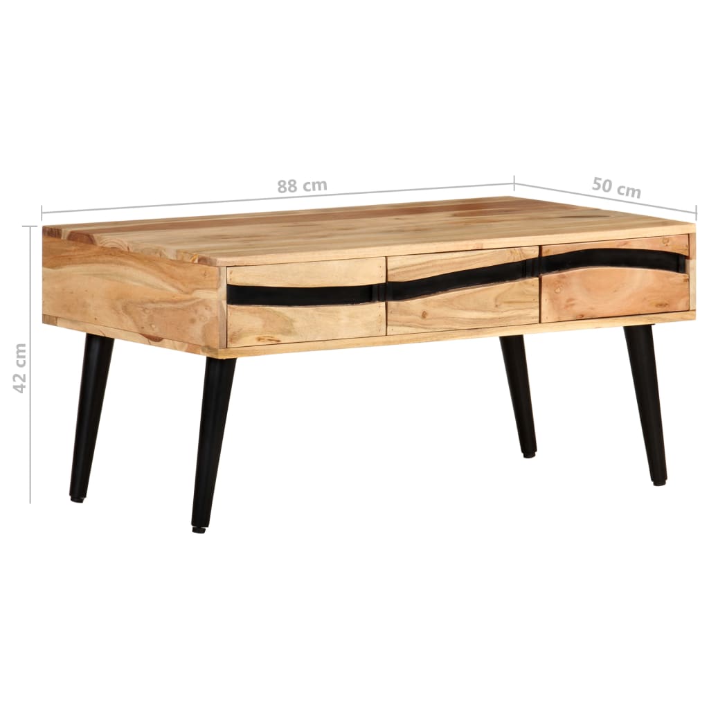 Soffbord 88X50X42 Cm Massivt Akaciaträ