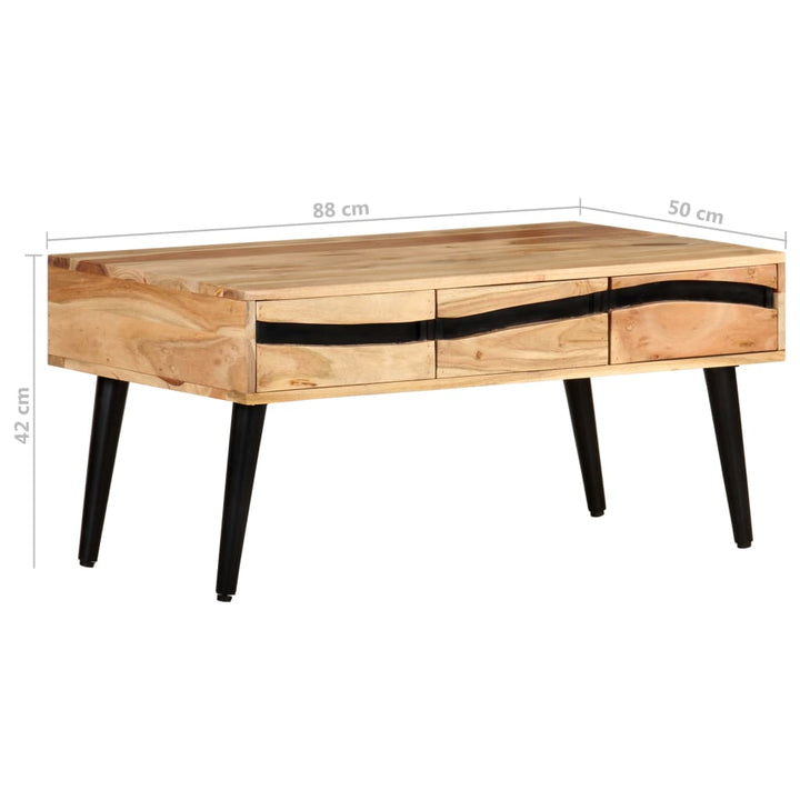 Soffbord 88X50X42 Cm Massivt Akaciaträ