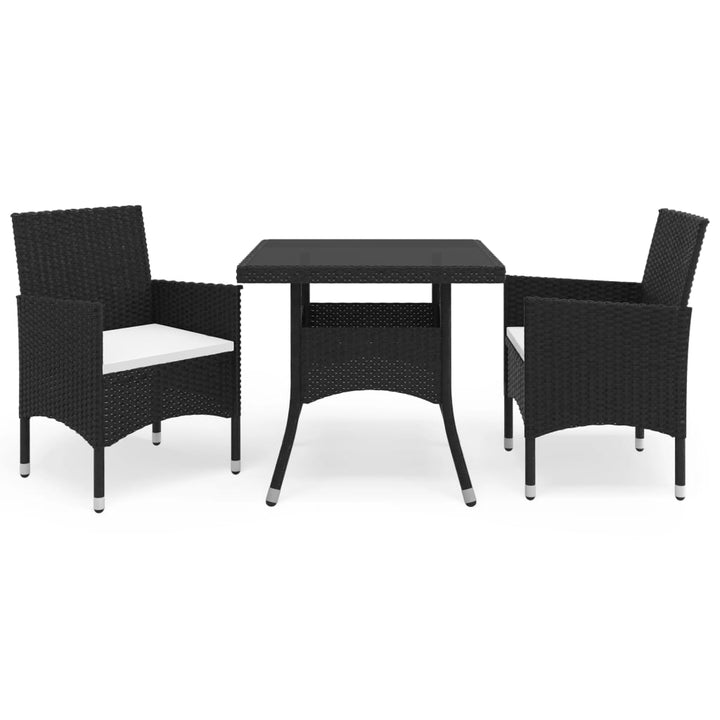 Matgrupp För Trädgården 3 Delar Konstrotting Och Glas