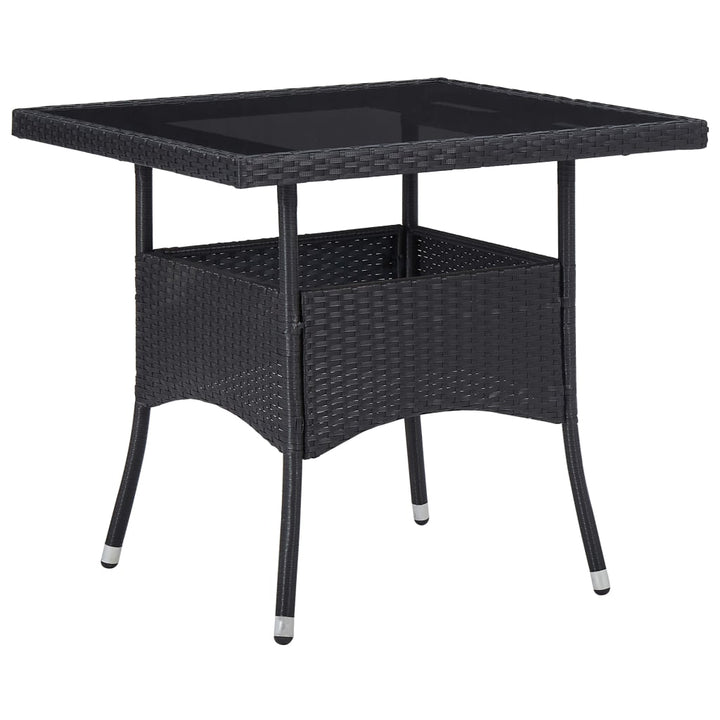 Matgrupp För Trädgården 3 Delar Konstrotting Och Glas