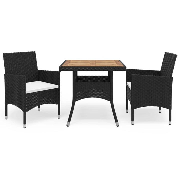 Matgrupp För Trädgården 3 Delar Konstrotting Och Glas