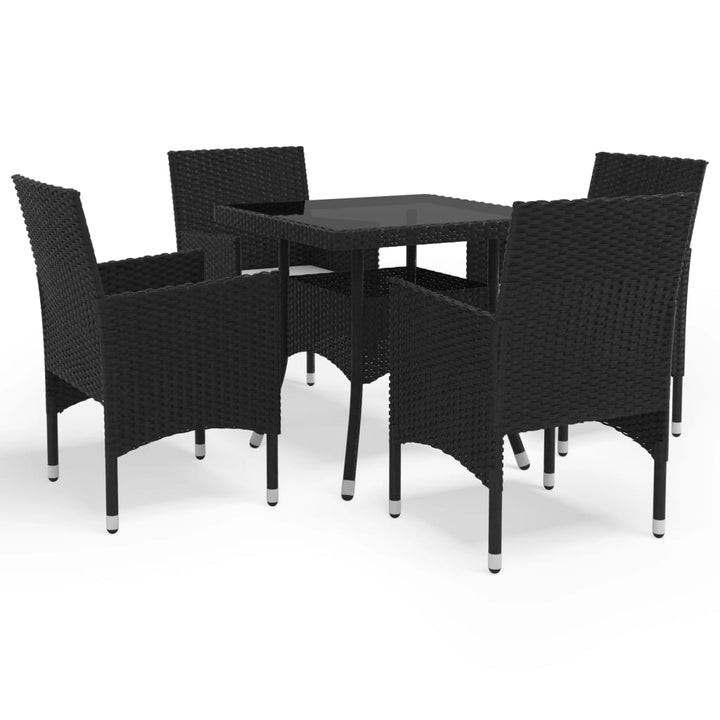 Matgrupp För Trädgården 3 Delar Konstrotting Och Glas