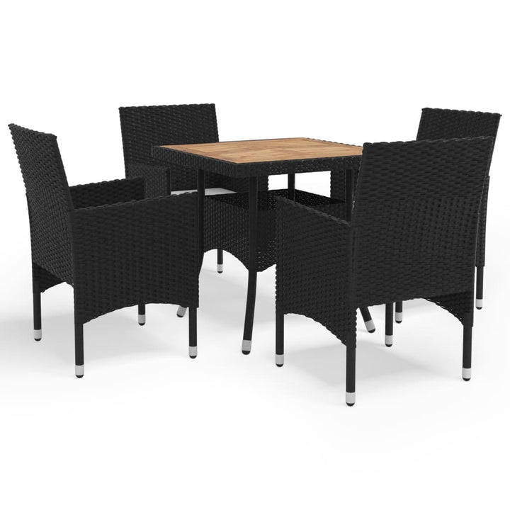 Matgrupp För Trädgården 3 Delar Konstrotting Och Glas