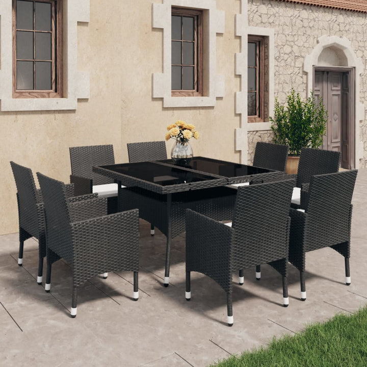 Matgrupp För Trädgården 3 Delar Konstrotting Och Glas