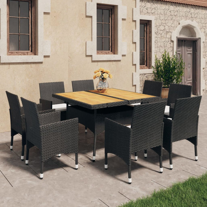 Matgrupp För Trädgården 3 Delar Konstrotting Och Glas