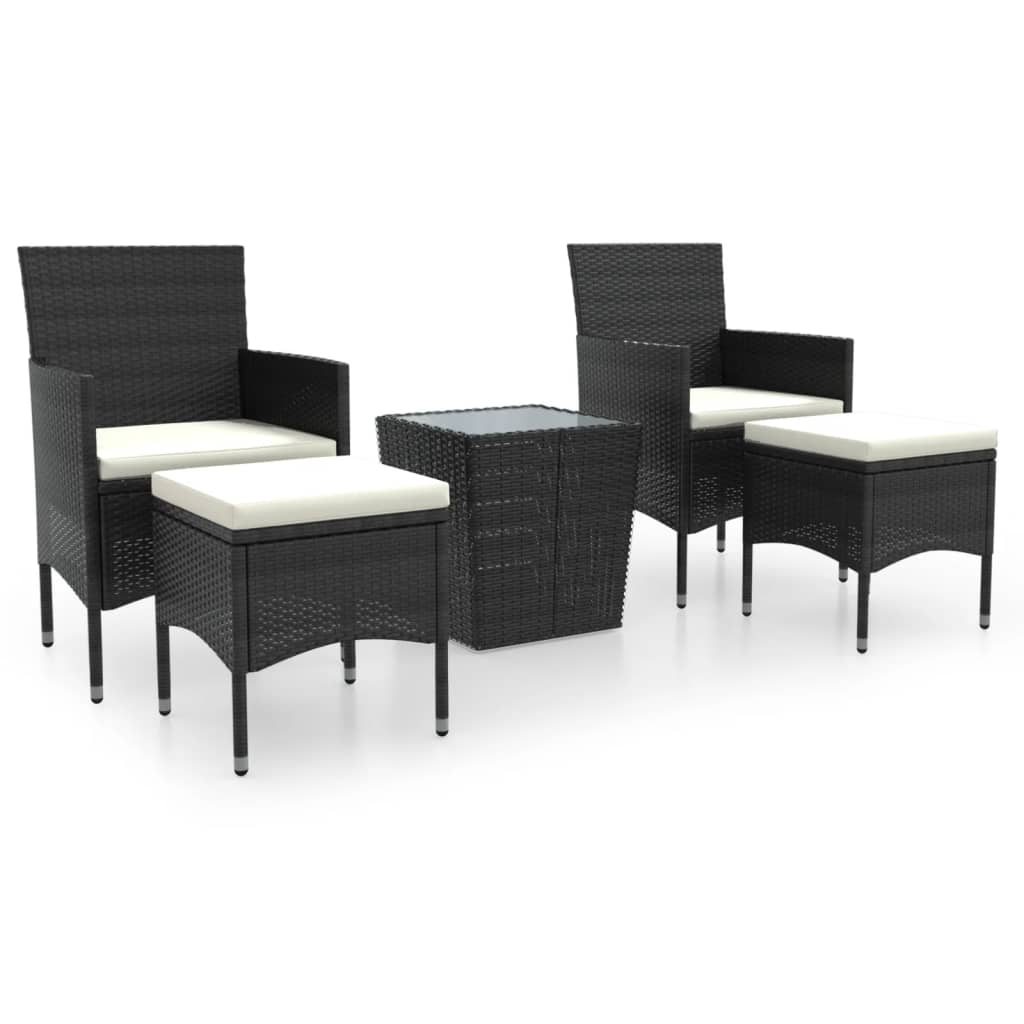 Caféset 5 Delar Konstrotting Och Härdat Glas