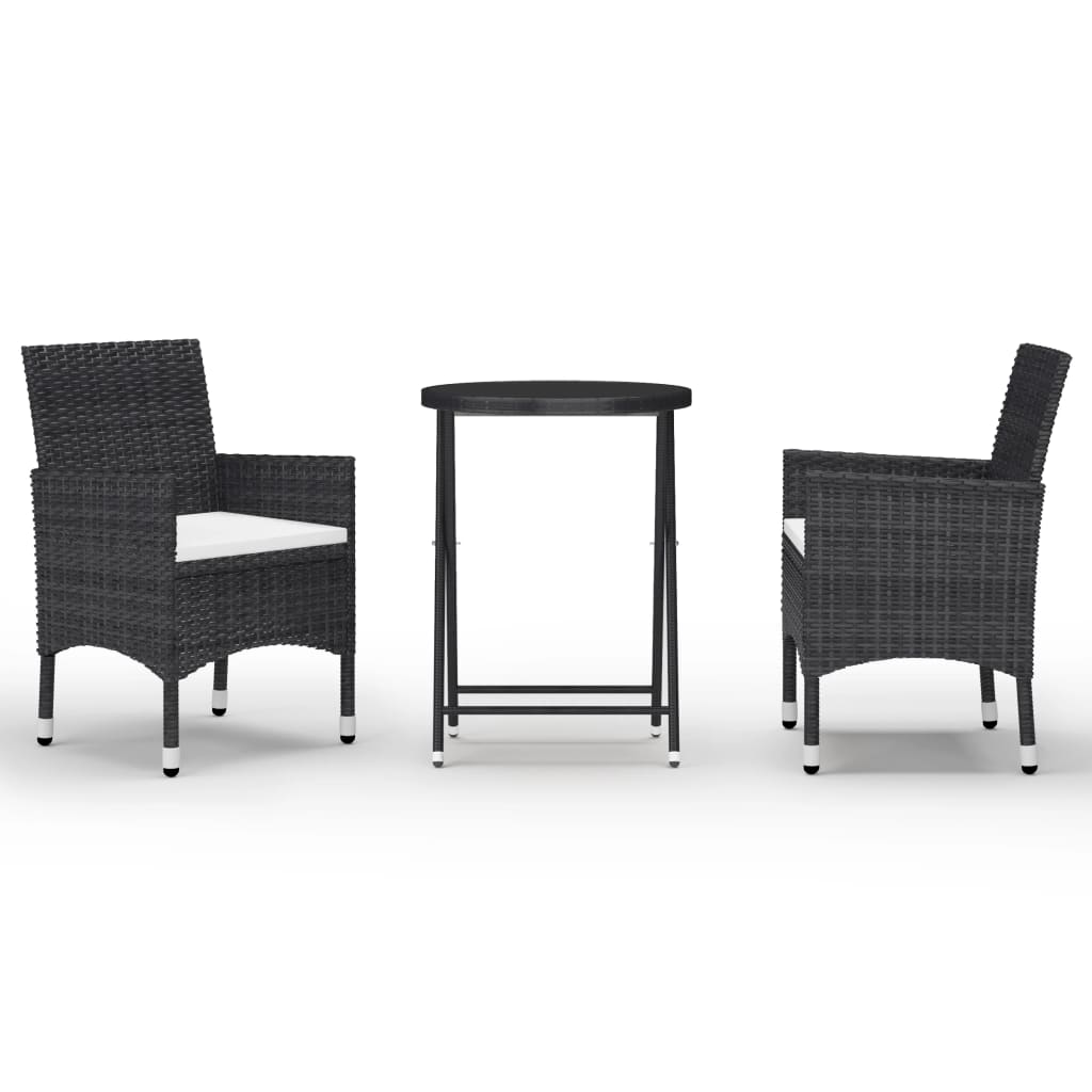 Caféset 3 Delar Konstrotting Och Härdat Glas