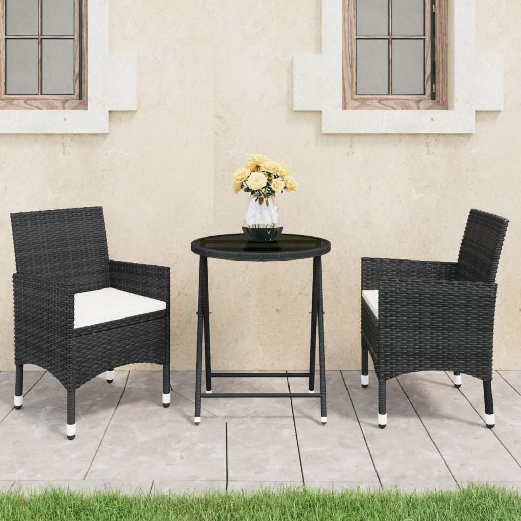 Caféset 3 Delar Konstrotting Och Härdat Glas