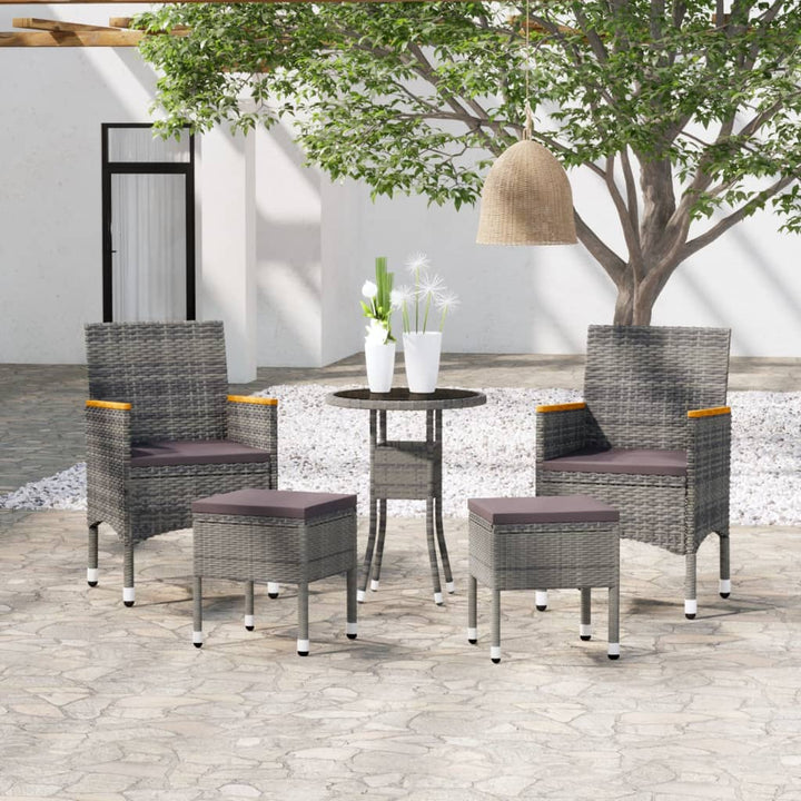 Loungegrupp För Trädgården 5 Delar Konstrotting