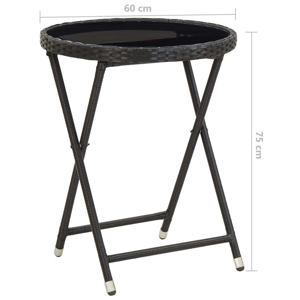 Caféset För Trädgården 3 Delar Konstrotting Och Glas