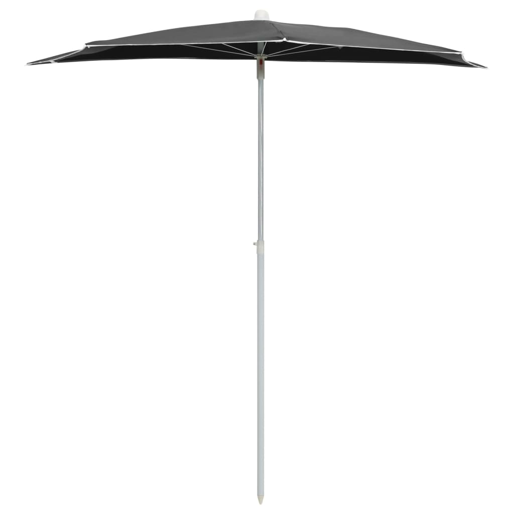 Halvrunt Parasoll Med Stång 180X90 Cm