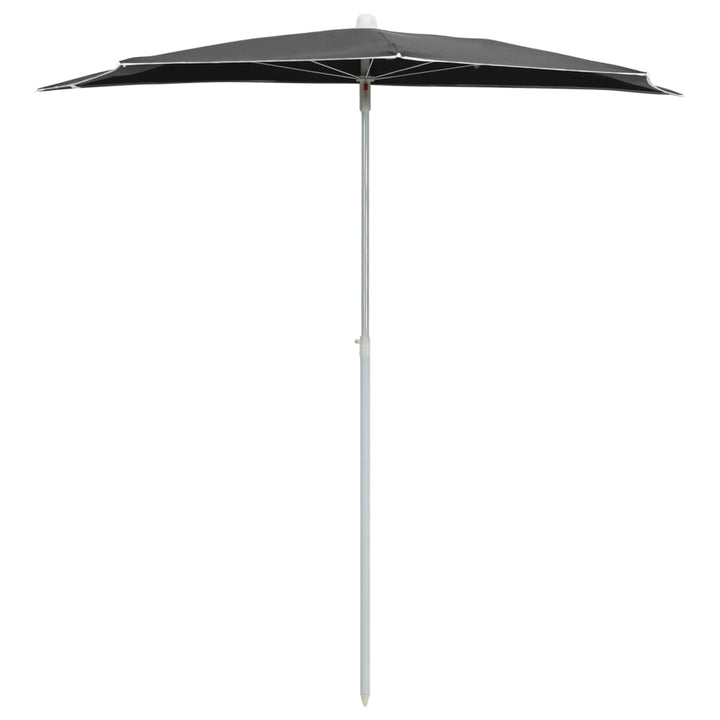 Halvrunt Parasoll Med Stång 180X90 Cm