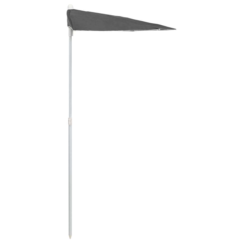 Halvrunt Parasoll Med Stång 180X90 Cm
