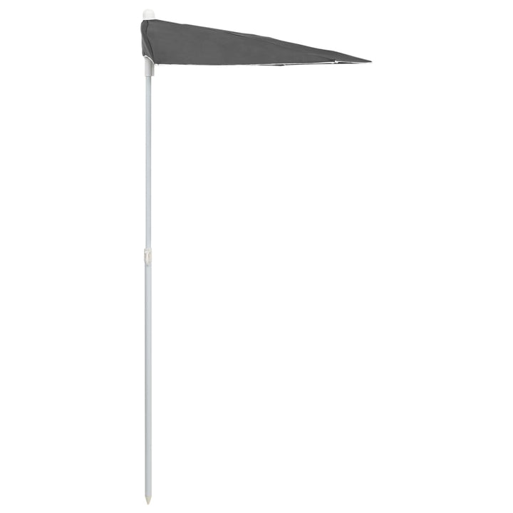 Halvrunt Parasoll Med Stång 180X90 Cm