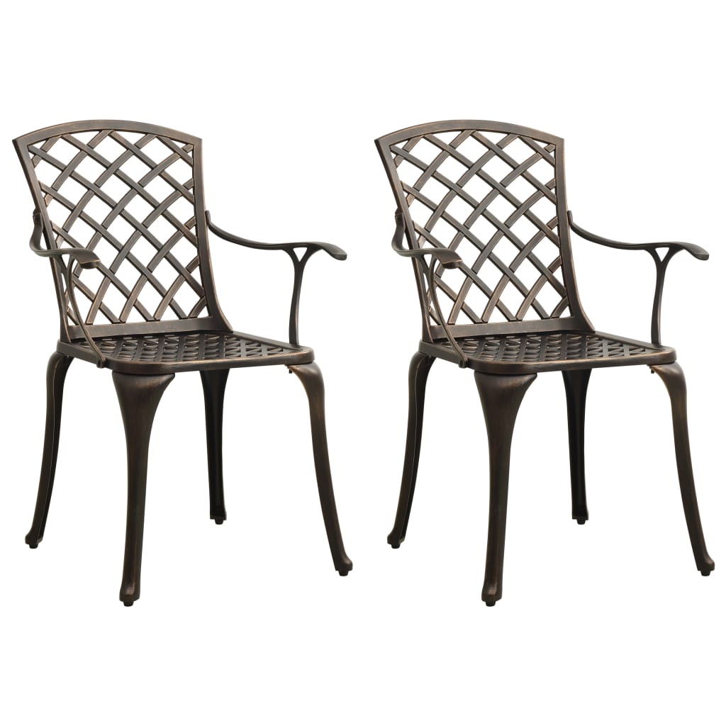 Caféstolar 4 St Gjuten Aluminium