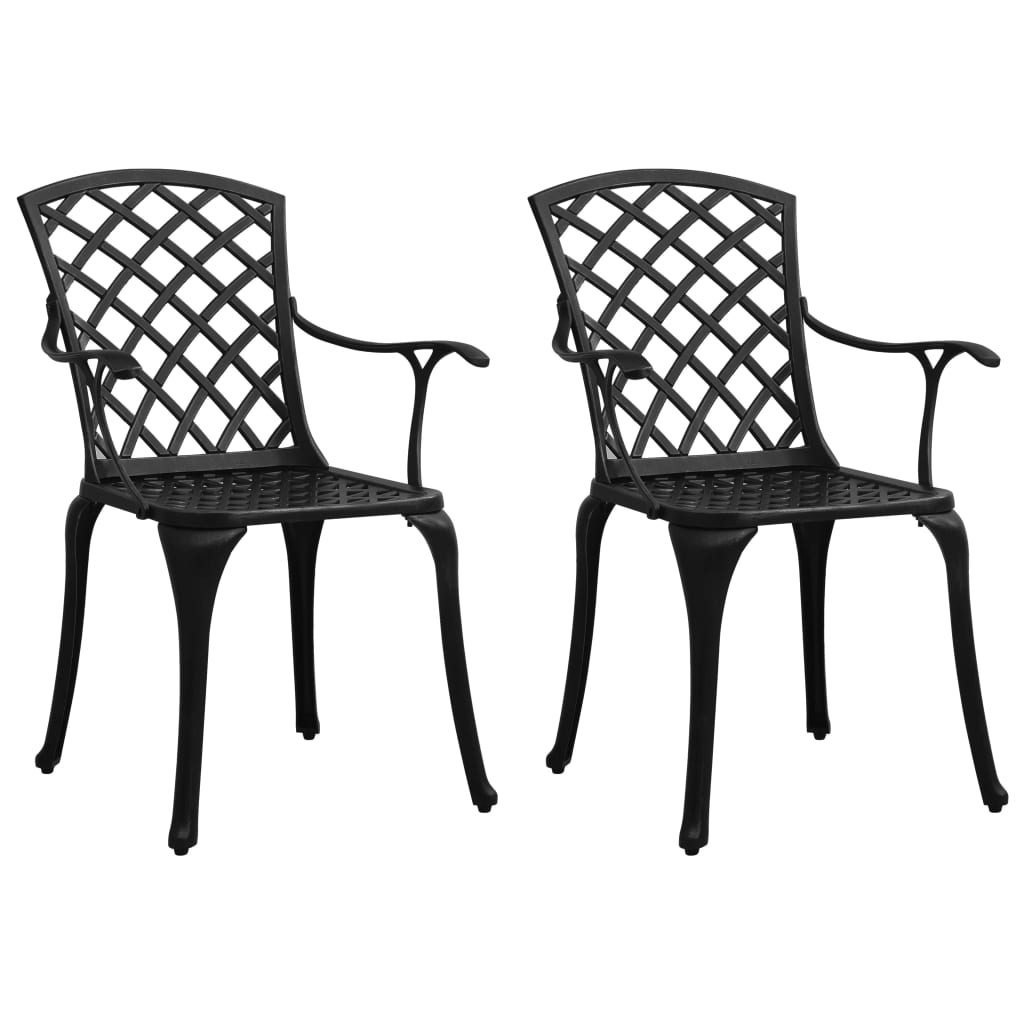Caféstolar 4 St Gjuten Aluminium