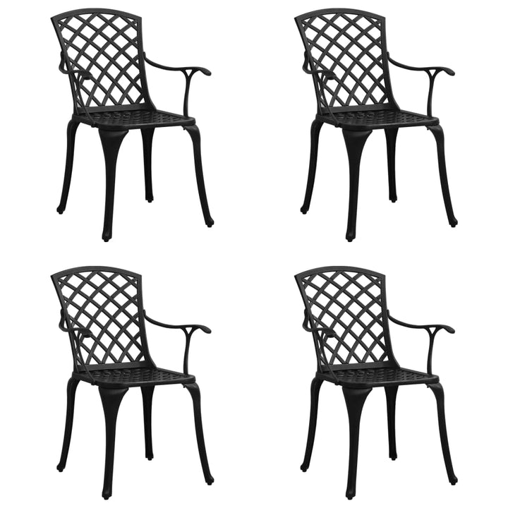 Caféstolar 4 St Gjuten Aluminium