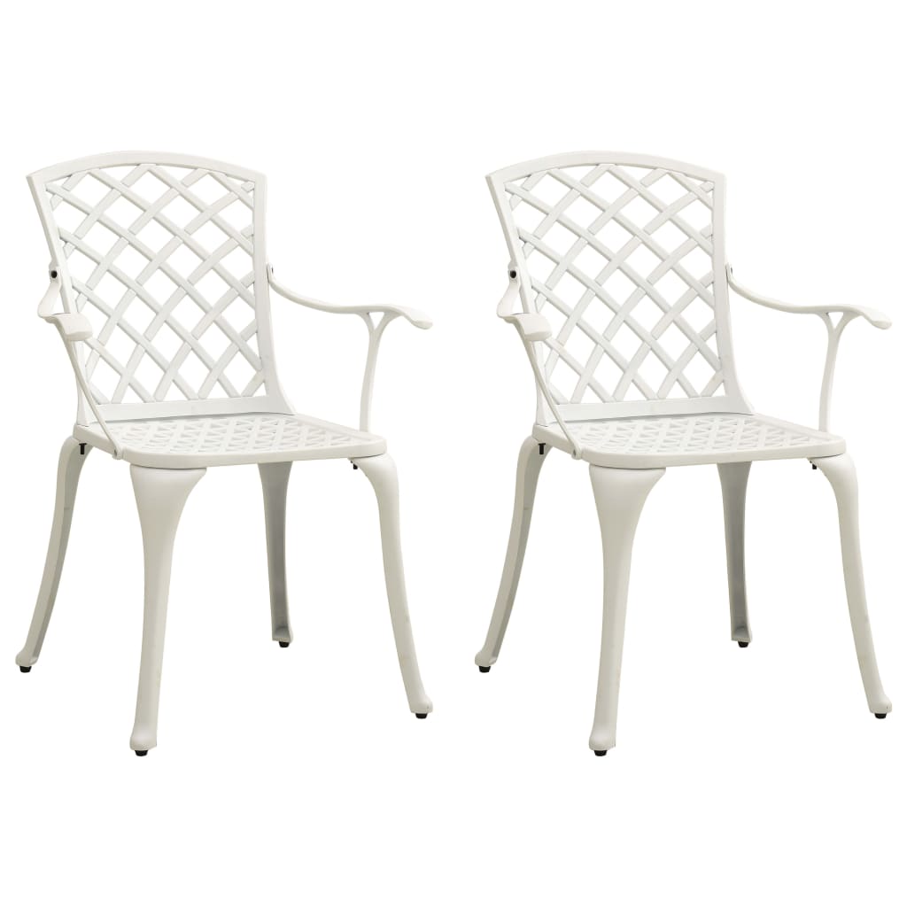 Caféstolar 4 St Gjuten Aluminium