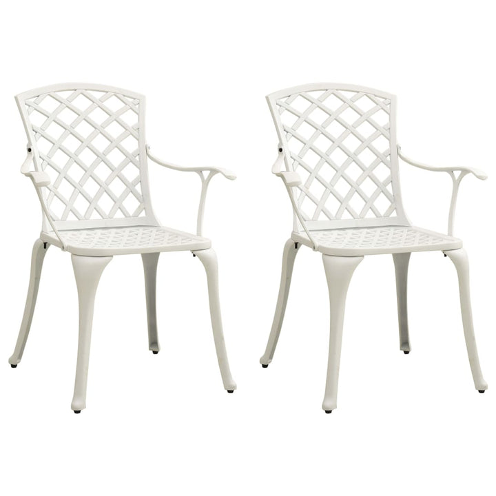 Caféstolar 4 St Gjuten Aluminium