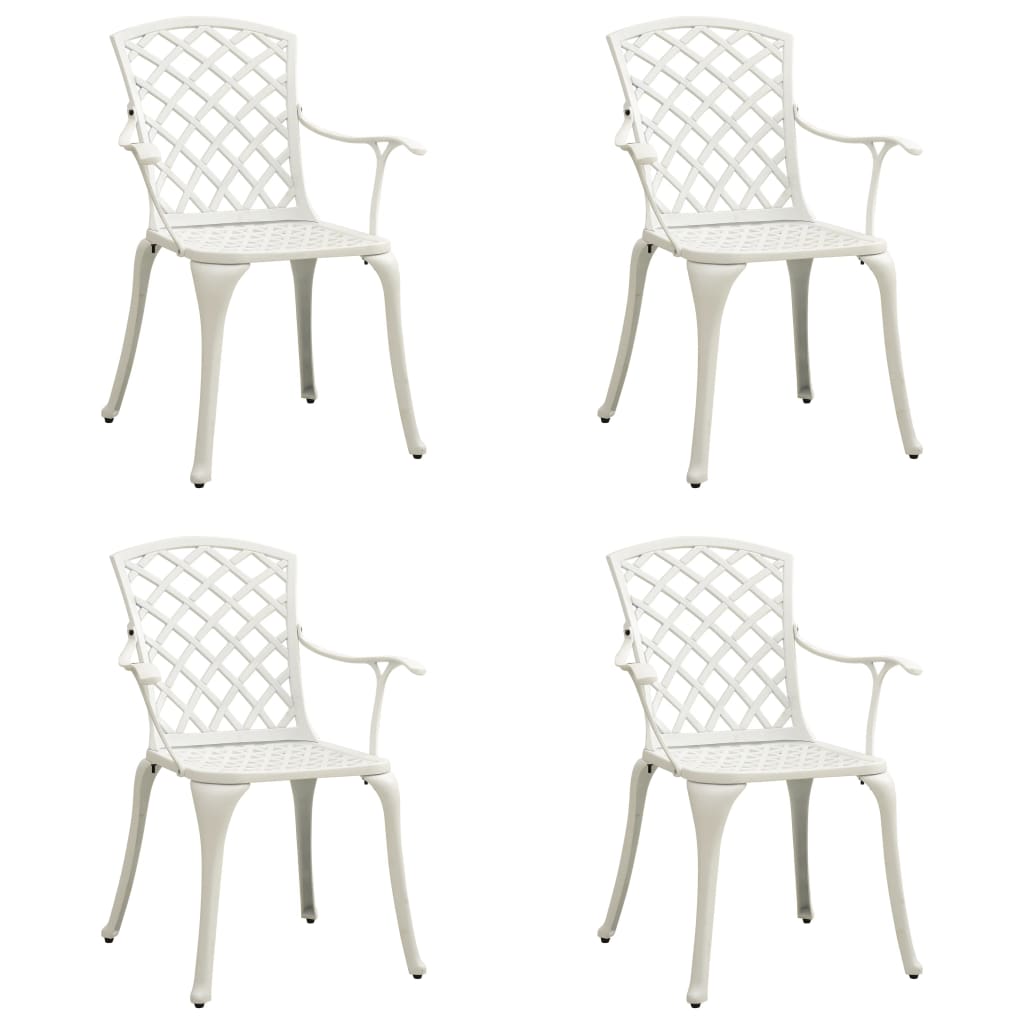 Caféstolar 4 St Gjuten Aluminium