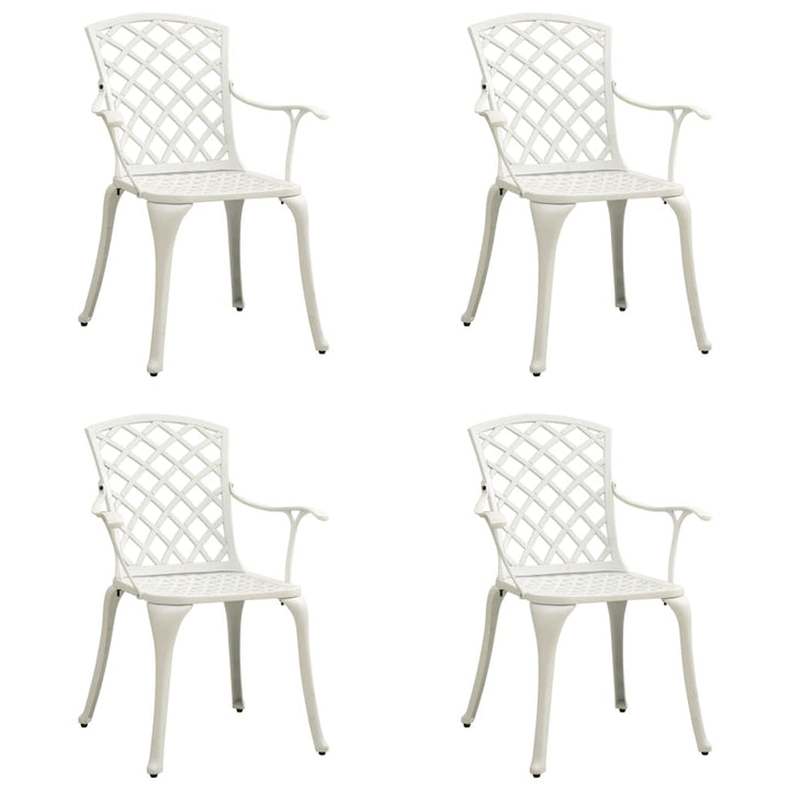 Caféstolar 4 St Gjuten Aluminium