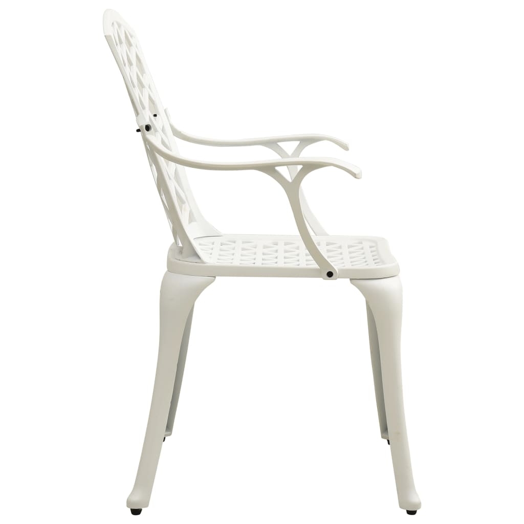 Caféstolar 4 St Gjuten Aluminium