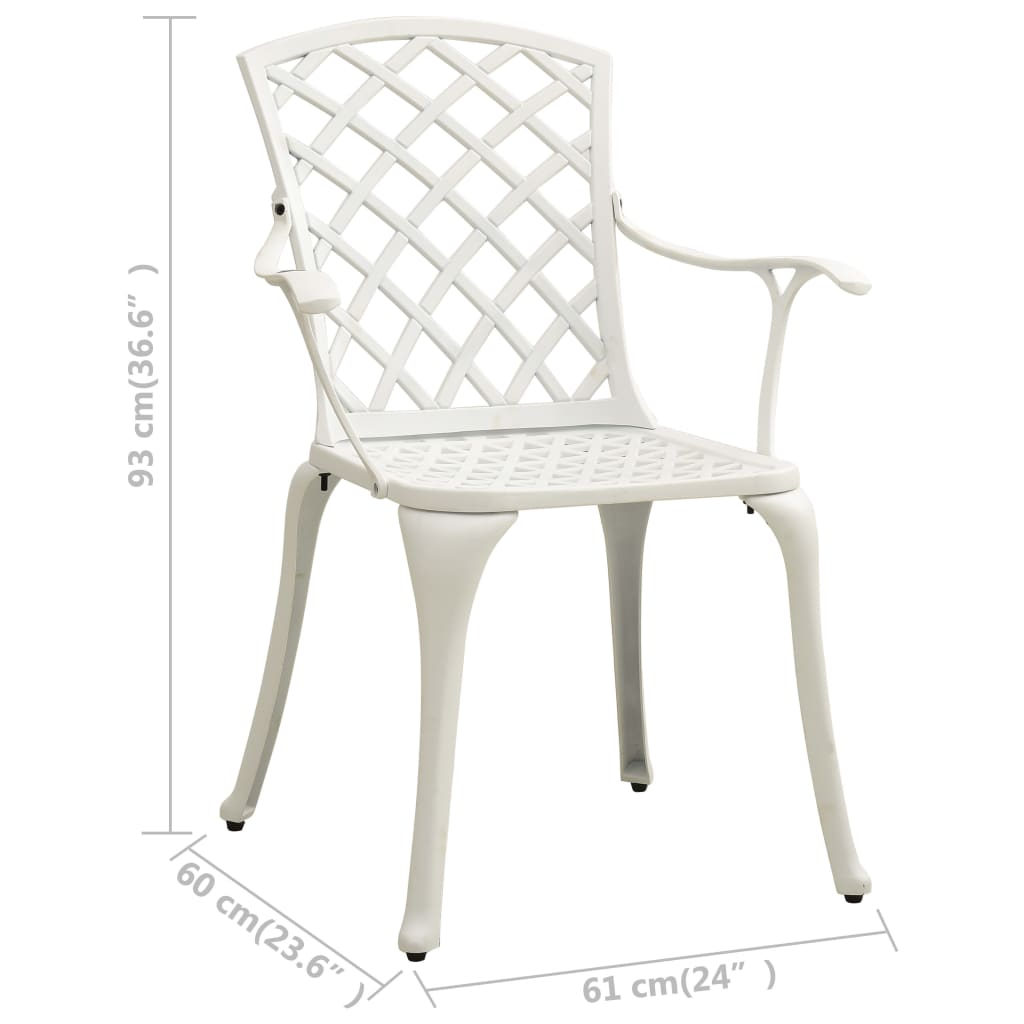 Caféstolar 4 St Gjuten Aluminium