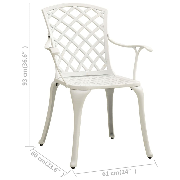 Caféstolar 4 St Gjuten Aluminium