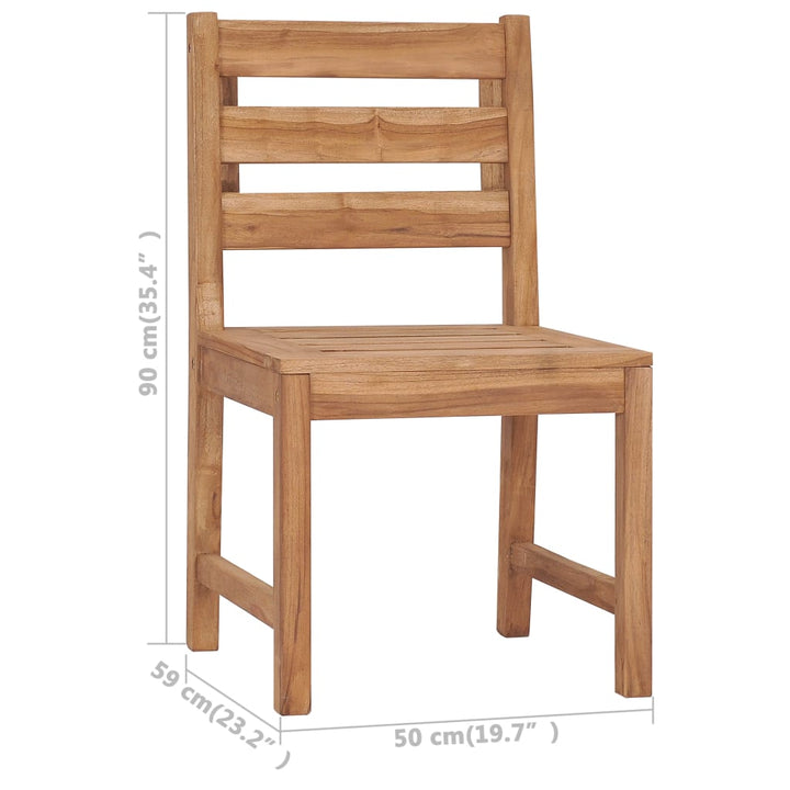 Trädgårdsstolar 2 St Massiv Teak