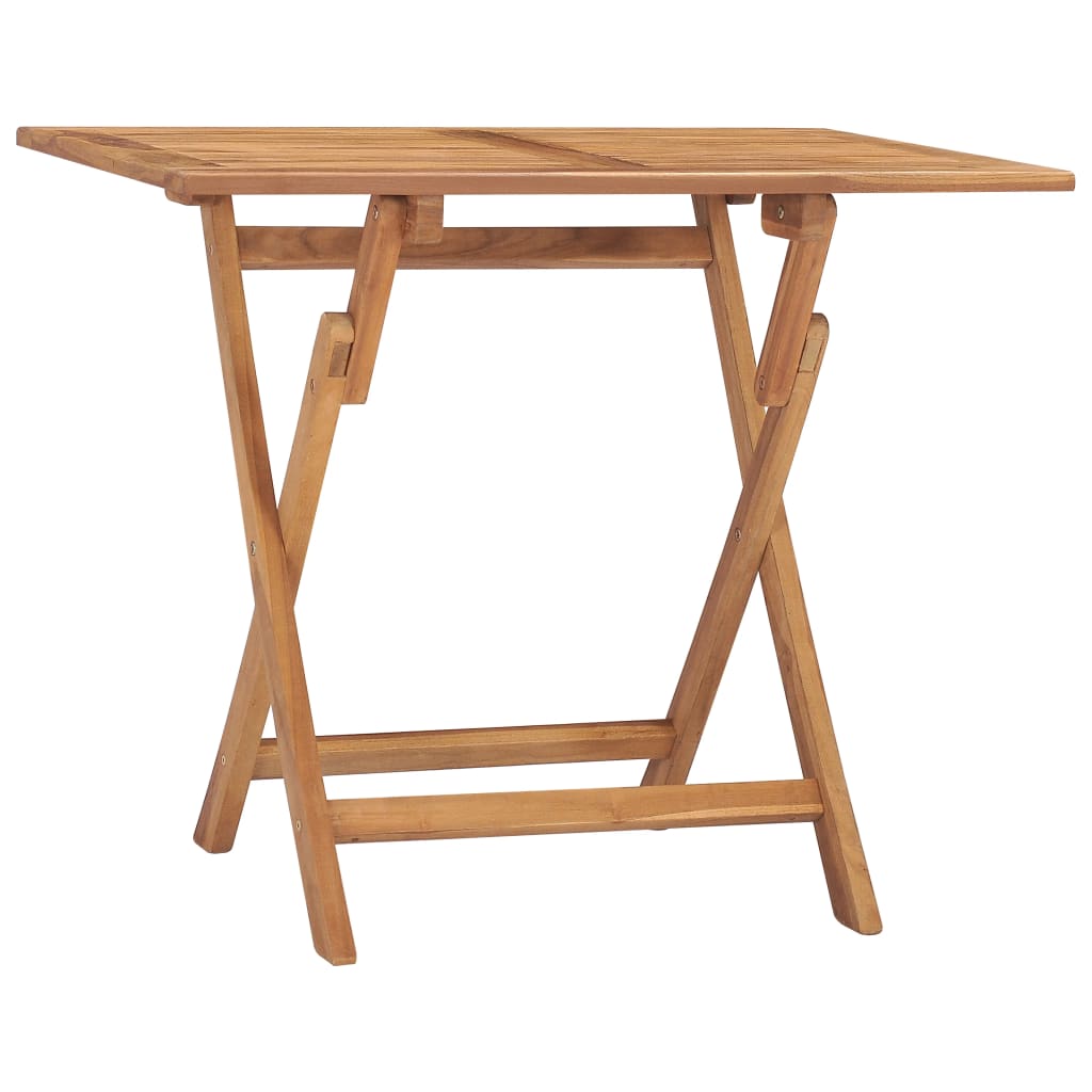 Hopfällbart Trädgårdsbord 90X60X75 Cm Massiv Teak