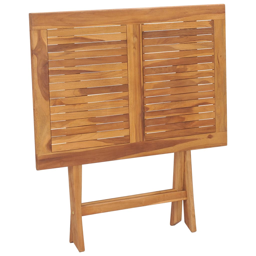 Hopfällbart Trädgårdsbord 90X60X75 Cm Massiv Teak