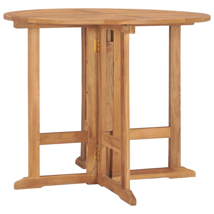 Hopfällbart Trädgårdsbord 90X90X75 Cm Massiv Teak