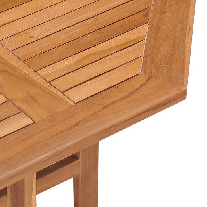 Hopfällbart Trädgårdsbord 90X90X75 Cm Massiv Teak