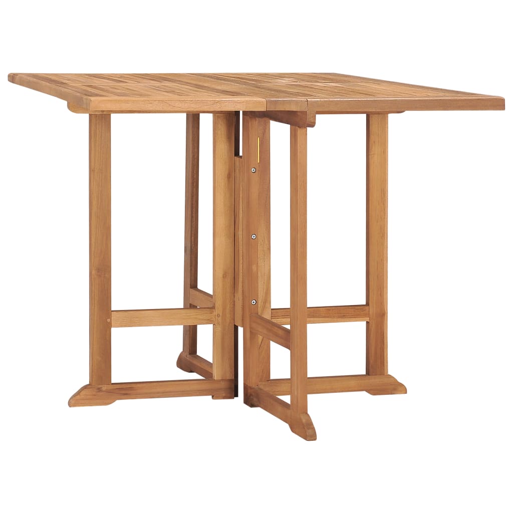 Hopfällbart Trädgårdsbord 90X90X75 Cm Massiv Teak