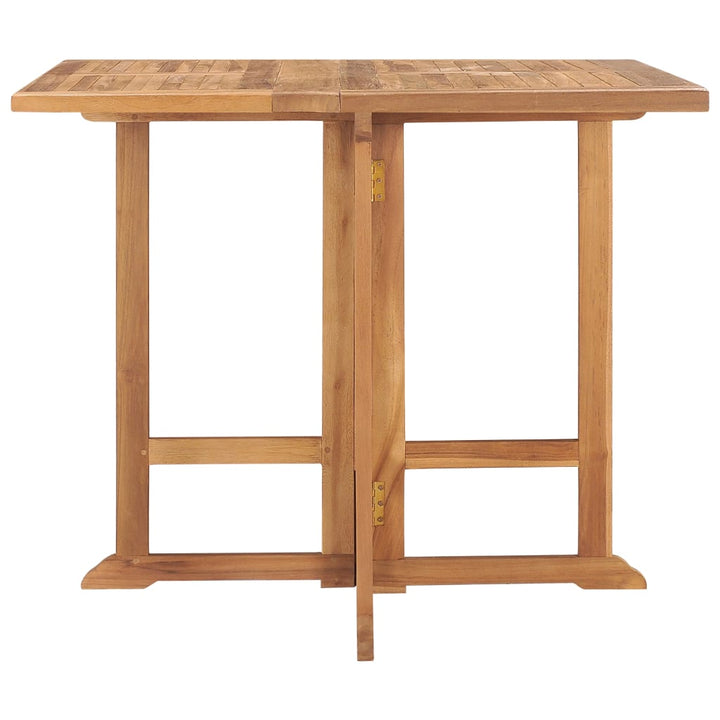 Hopfällbart Trädgårdsbord 90X90X75 Cm Massiv Teak
