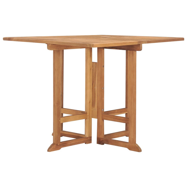 Hopfällbart Trädgårdsbord 90X90X75 Cm Massiv Teak