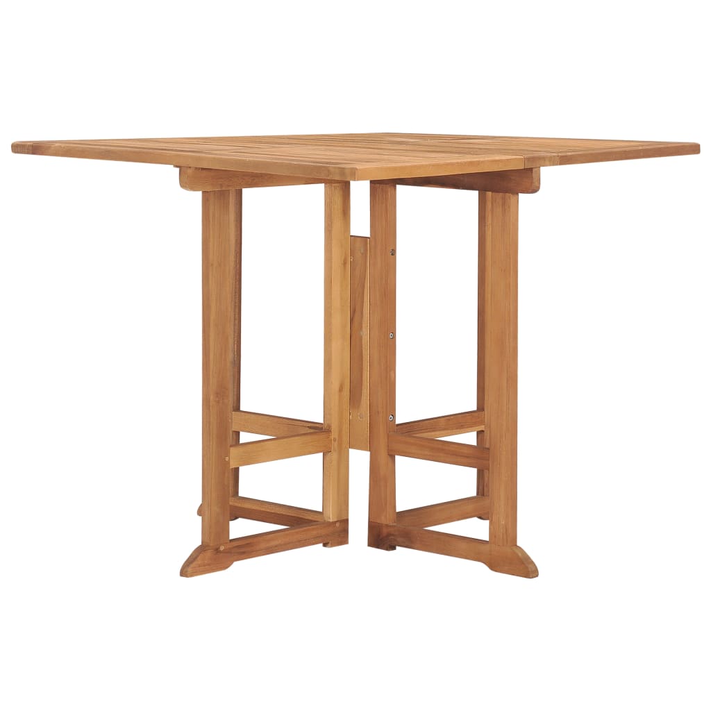 Hopfällbart Trädgårdsbord 90X90X75 Cm Massiv Teak