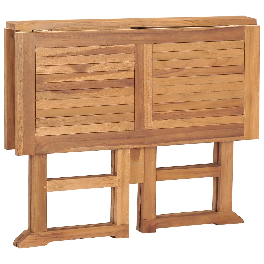 Hopfällbart Trädgårdsbord 90X90X75 Cm Massiv Teak