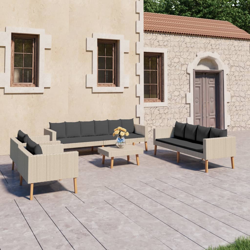 Loungegrupp Med Dynor 6 Delar Konstrotting