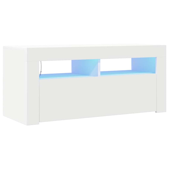Tv-Bänk Med Led-Belysning 90X35X40 Cm